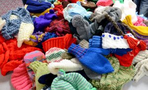 mitts and hats for distribution