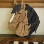 Decorative wooden horse head
